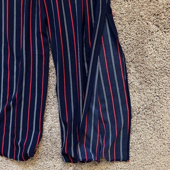 Monteau Striped Tie-Front Jumpsuit – Size L - Picture 3 of 5